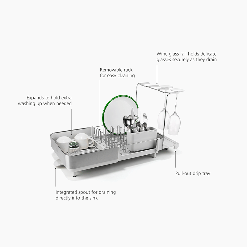 ที่คว่ำจาน JOSEPH JOSEPH รุ่น EXTEND STEEL PLUS สี LIGHT STONE N6500041